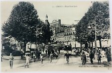 Vintage Nancy France RPPC Saint-Jean Square Busy Street Scene with Trolley picture