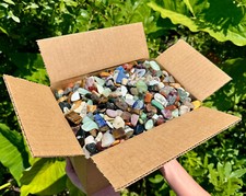 WHOLESALE 20 lb Assorted Tumbled Stones SMALL: CRAZY CHEAP Bulk Lot Mixed  picture