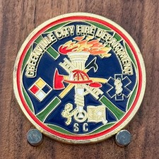 Greenville SC Fire Department Falls Park Bridge Gold Challenge Coin 1#37 picture