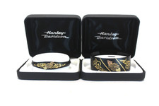 His & Hers Harley Davidson Black Hills Gold Stamper Cuff Bracelet 10k Gold picture