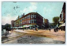 1908 South Main Street And Fulton Street Scene Gloversville New York NY Postcard picture