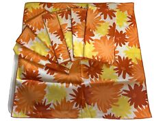 Vintage Floral Dinner Napkins (set Of 8) Cotton Orange Red Yellow White 17” picture