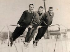 1969 Three Affectionate Handsome Men Guys Workout Athletes Gay Int B&W Photo picture