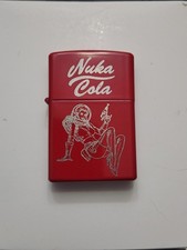 Custom Laser Engraved Flip Top Lighter Fallout Nuka Cola Girl Red picture