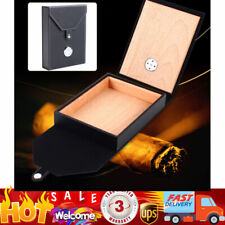 Travel Leather Cedar Wooden Cigar Humidor Case +Humidifier Hygrometer Cigar Box picture