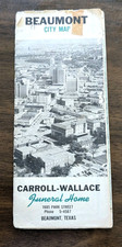 Vintage 1956 City of Beaumont Texas City Map With Street Index 19x24 picture