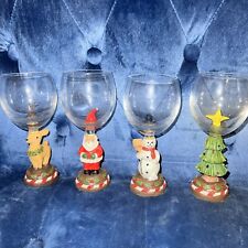 Set Of 4 Vintage Christmas Glasses picture