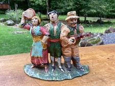Vintage Cast Iron Door Stop ~ Folk Band picture