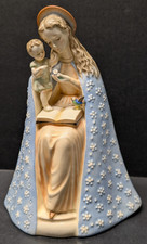 Goebel Germany Vintage MJ Hummel Figurine Flower Madonna with Child & Bird 9.5