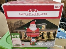 12.5 foot tall Santa Hot Air Ballon inflatable Christmas Decor Brand New Gemmy picture