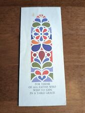VINTAGE CONTINENTAL AIRLINES AIRPLANE PSALMS MEAL PRAYER CARD - COLLECTIBLES picture
