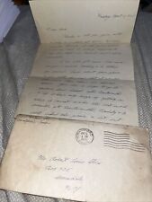 1935 Depression Era Dartmouth College Student Letter, Desires Harvard Law School picture