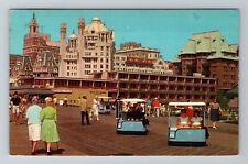 Atlantic City NJ-New Jersey, Boardwalk Rolling Chairs c1967 Vintage Postcard picture