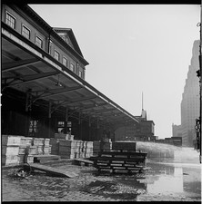 Photo:New York NY 1910s Fulton Fish Market Evening Scene Crates Waterfront picture