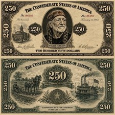1080 Willie Nelson 250 Dollar Bill Full-Sized picture
