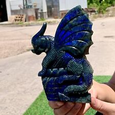 1.7LB Natural beautiful labradorite crystal hand- carved dragon healing picture