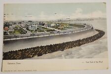 Postmarked 1907 Galveston Texas Seawall Postcard East End Sea Wall Z3 AS IS picture