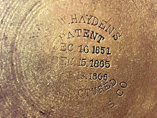 Antique H.W. Hayden Waterbury Brass Co Kettle Bucket Pail Patent 1851 19th C picture