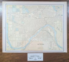 Vintage 1898 ST PAUL MINNESOTA Map 14