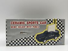 Vintage 1987 Ceramic Sports Car Memo Holder - Crest Industries - Porsche black picture
