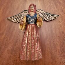 Ethnic Vintage Wooden Santos Angel/Doll Hand Carved & Painted 9