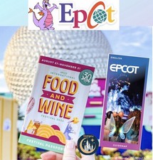 Bundle Food And Wine Festival Passport Booklet + Epcot Map 2026 Disney World picture