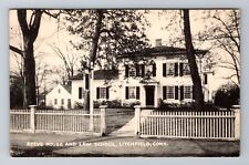 Litchfield CT-Connecticut, Reeve House, Law School, Antique Vintage Postcard picture