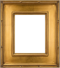 Elegant Gold Leaf 11x14 Museum Frame - Antique Style, Open Back, No Glass picture