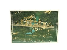 Vintage Pont du Gard Roman Aqueduct Postcard Scenic Aerial View picture
