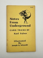 1973 Karl Fulves Notes From Underground Card Tricks Vintage Magic Book Gutenberg picture