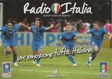 Radio Italia Italy Soccer Team Euro 2008 Promo Postcard Azzurri FIGC Football picture