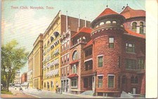 Lithograph Memphis Tennessee Street View of Tenn Club 1907 picture