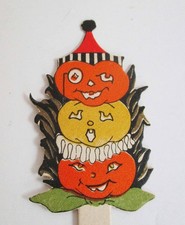Vintage Halloween Cupcake Ice Cream Pick Stacked JOLs Gibson 1930s picture