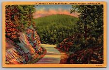 US Route 50 Clarksburg Parkersburg West Virginia Forest Country Road PM Postcard picture