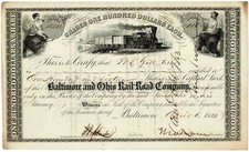 The Baltimore and Ohio Rail Road Company 1853 Original Signature Thomas Swann picture