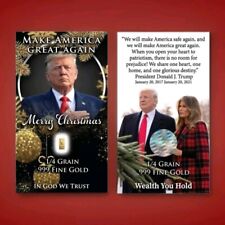 *100 PCS* President Donald Trump CHRISTMAS Pure 24k Gold .999 Fine Bullion Bars picture