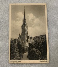 Postcard Danzig Lutherkirche Church Trees RPPC Posted picture