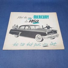 Vintage 1952 Mercury Car Auto Dealer Fold Out Brochure Flathead picture