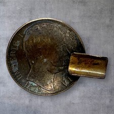 Antique 1879 Umberto I Italy 5 Lire Repurposed Silver Coin Ashtray picture