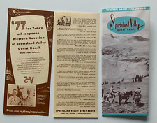Vintage 1950s Winter Park Colorado Sportsland Valley Guest Ranch hotel pamphlets picture