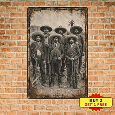 Mexican Revolution General Pancho Villa Historic War Soldier Metal Sign 8x12 picture