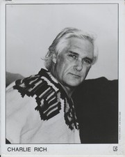 Country Rockabilly Singer Songwriter CHARLIE RICH B&W 8x10 Publicity PHOTO 1980 picture