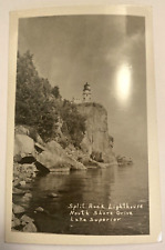 Split Rock Lighthouse North Shore Drive Lake Superior Real Photo Postcard, B2BC picture