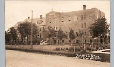 THE HOSPITAL BUILDING rhinelander wi real photo postcard rppc wisconsin history picture