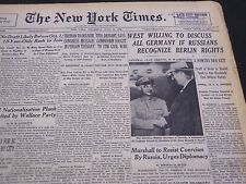1948 JULY 22 NEW YORK TIMES - WEST WILLING TO DISCUSS ALL GERMANY - NT 4415 picture