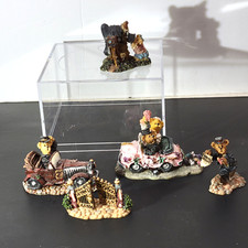 Boyds Town Village Mini 2001 6 Characters Bearly Wed Larry Gates Dudley ++ VTG picture