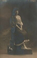 Vintage Postcard 1907 RPPC Eyreams Mignom Klarl Woman Sitting for Portrait picture