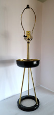 Vtg Mid Century Modern Black & Gold Sputnik Brass & Metal Tripod Table Lamp picture
