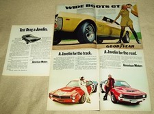 1968-1969-1970 AMC JAVELIN MAGAZINE ADS * LOT OF 3 * VTG AUTOMOBILE ADVERTISING picture