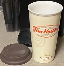 Tim Hortons 16 oz  Ceramic Travel Mug 2012 Silicone Cover French Canadien Coffee picture